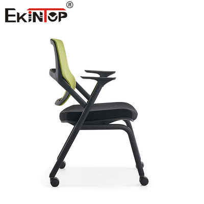 폴더블 3D 팔레스트 훈련 의자 바퀴가 있는 녹색 망원경 뒷면