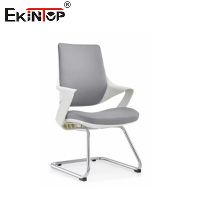 OEM 오렌지 가죽 사무실 의자 금속 다리 침묵 바퀴