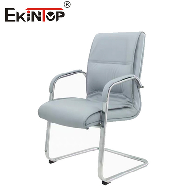 OEM 검은 가죽 사무실 의자 팔바닥과 금속 프레임 비즈니스 스타일