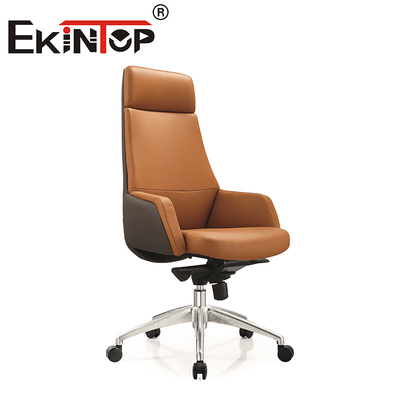 높은 등 PU 집행 Ergonomic PU 밸더 사무실 책상 및 의자 세트 채식 가죽 의자